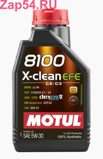 111688 MOTUL Моторное масло 5W30 MOTUL 8100 X-Clean EFE (синтетика) 5л