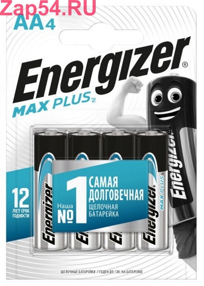 00007151 ENERGIZER Батарейка AA LR6  4шт Energizer Max PLUS BL-4 (щелочные) (блистер)