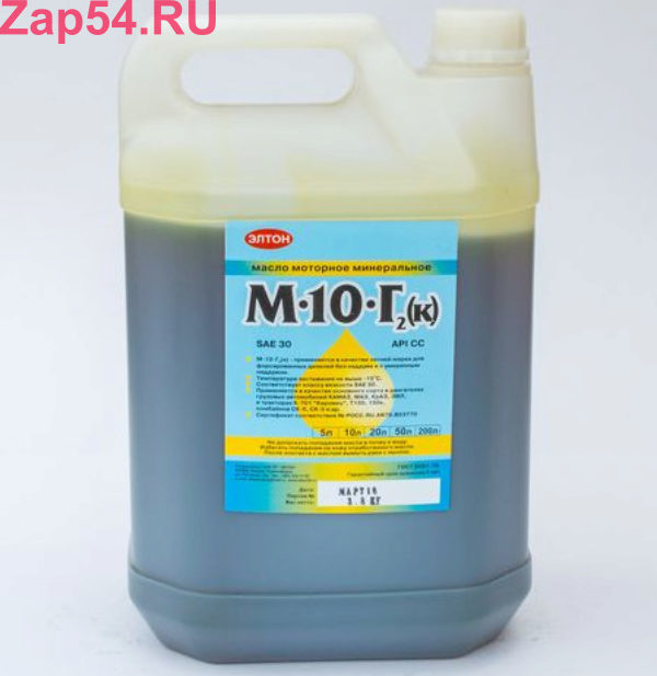 М10Г2К10 ЭЛТОН Моторное масло М-10Г2(к) 10л ЭЛТОН (дизельное, SAE 30, API CС, без наддува или с умеренным наддувом)